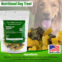 Live Pawsitive Turmeric, Eggs & Bacon Soft Dog Treats, 6 oz