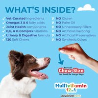12 in 1 Multivitamin for Dogs - 120 Soft Chews - BIG FRENCHIES