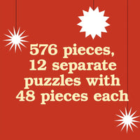 12 Days of Catmas 576 Piece Jigsaw Puzzle Set Chronicle