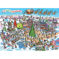12 Days of Christmas Doodle Town 1000 Piece Jigsaw Puzzle Cobble Hill