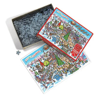 12 Days of Christmas Doodle Town 1000 Piece Jigsaw Puzzle Cobble Hill