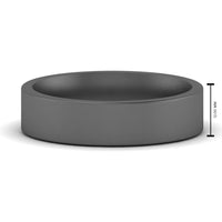 Comfort Fit Flat 4 mm Mens Wedding Band