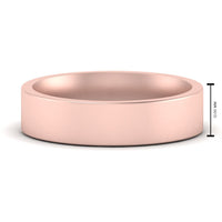 Comfort Fit Flat 4 mm Mens Wedding Band