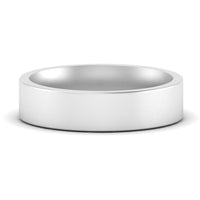 Comfort Fit Flat 4 mm Mens Wedding Band