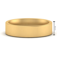Comfort Fit Flat 4 mm Mens Wedding Band
