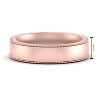 4 mm Stepped Edge Comfort Fit Flat Mens Band