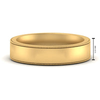 4 mm Stepped Edge Comfort Fit Flat Mens Band