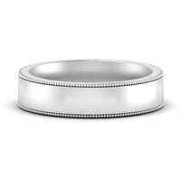 4 mm Stepped Edge Comfort Fit Flat Mens Band