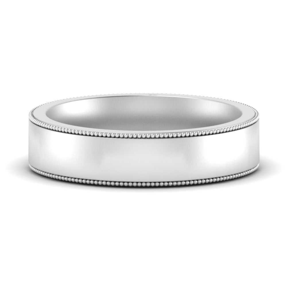 4 mm Stepped Edge Comfort Fit Flat Mens Band