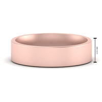 Light Weight Flat 4 mm Mens Wedding Band