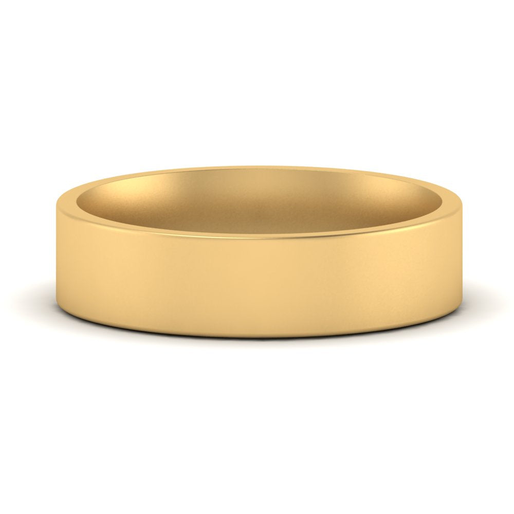 Light Weight Flat 4 mm Mens Wedding Band