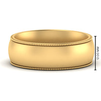 4 mm Milgrain Comfort Fit Mens Wedding Band