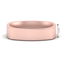 Square Comfort Fit Mens Wedding Band