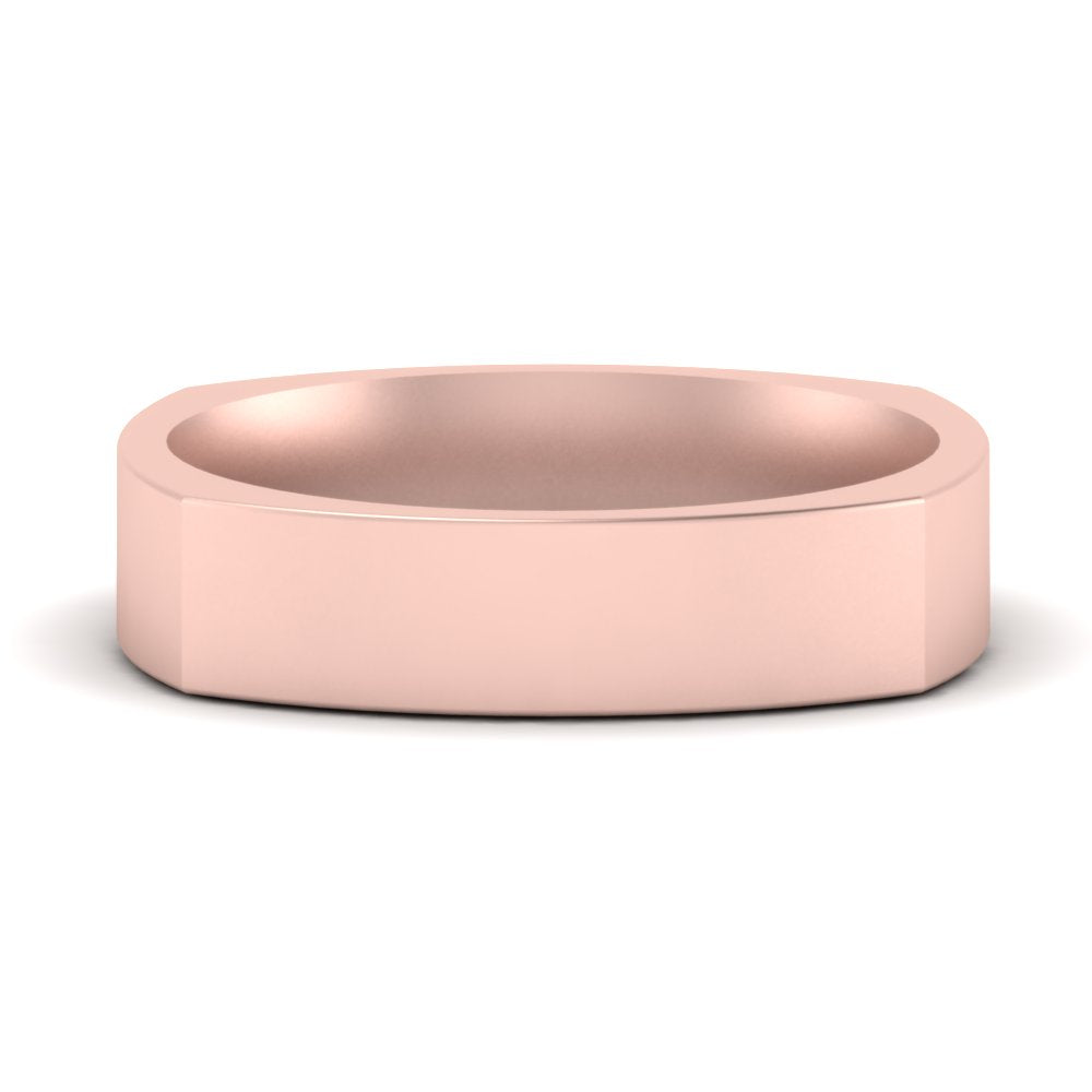 Square Comfort Fit Mens Wedding Band