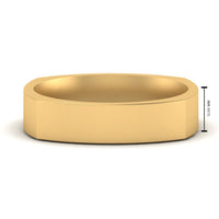 Square Comfort Fit Mens Wedding Band