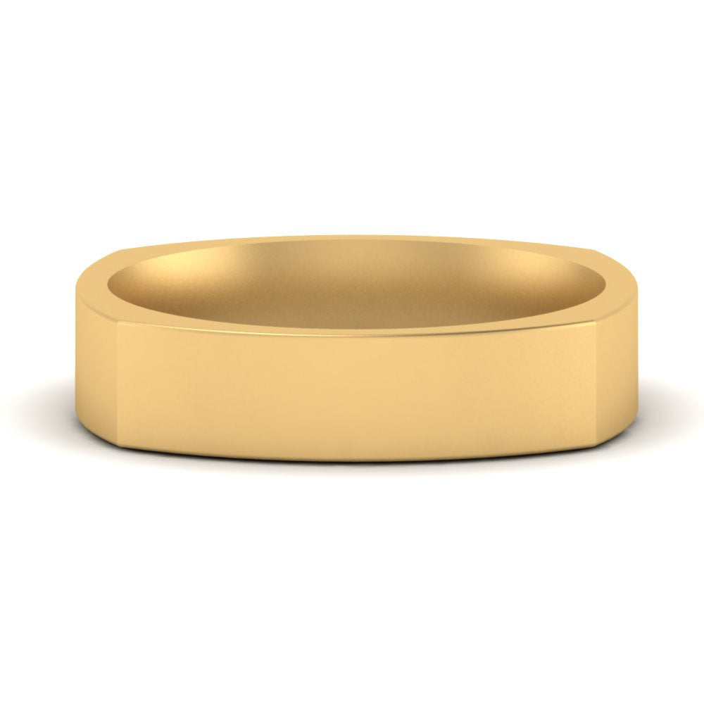 Square Comfort Fit Mens Wedding Band