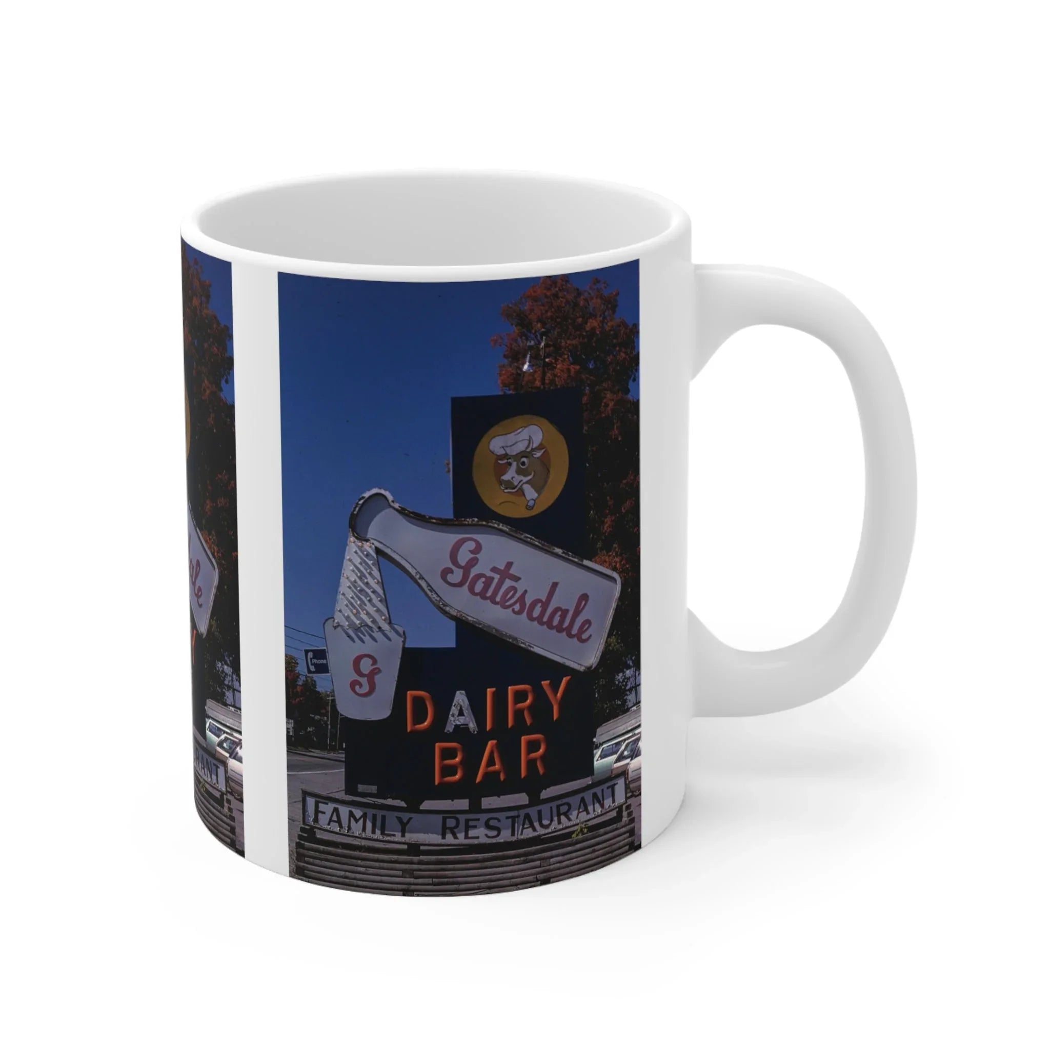 ROADSIDE MUGS - Gatesdale Dairy Bar Ceramic Mug 11oz - BIG FRENCHIES