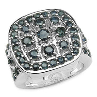 2.60 Carat Genuine Blue Sapphire .925 Sterling Silver Ring