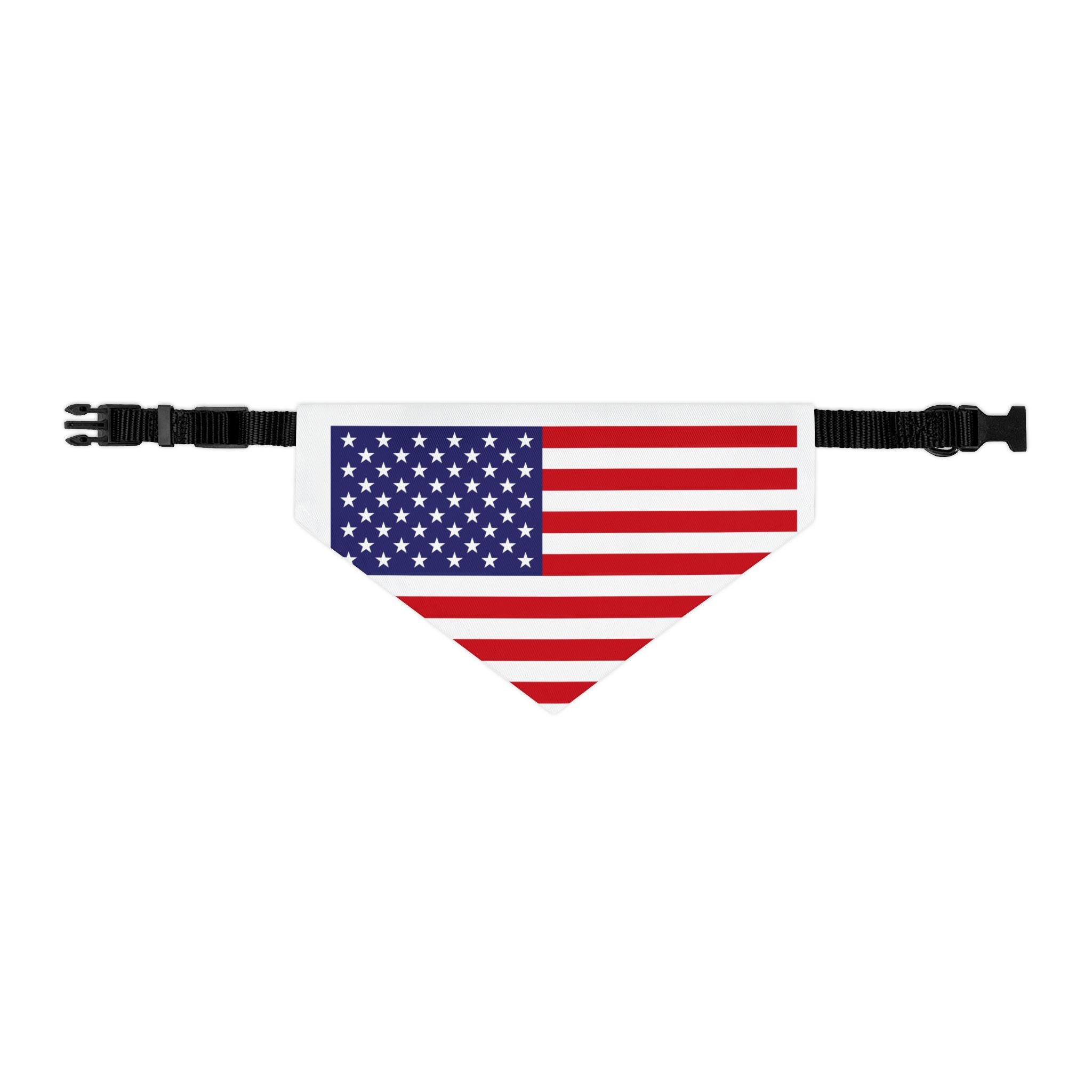 Patriotic American Flag Pet Bandana – Celebrate Veterans Day in Style - BIG FRENCHIES