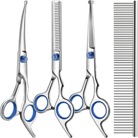 Professional 4 In 1 Dog Cat Grooming Scissors Kit With Safety Round Tips,Sharp