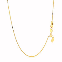 14k Yellow Gold Adjustable Box Chain 0.7mm