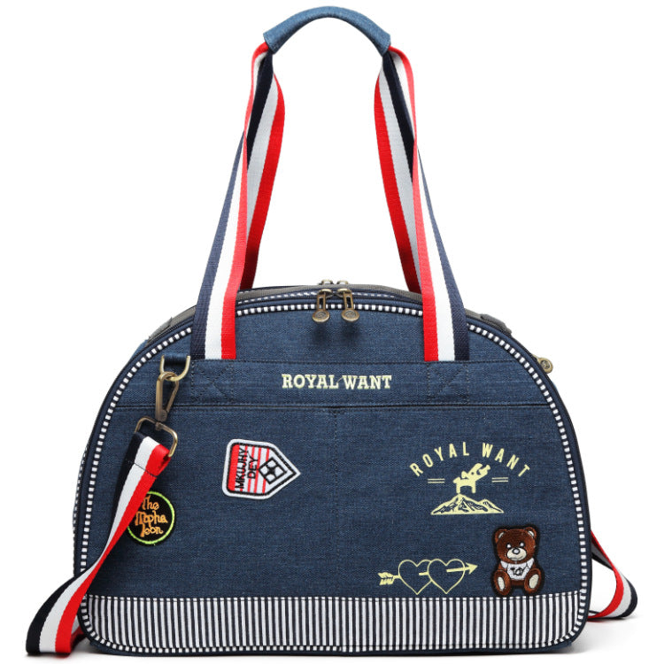 Denim Pet Carrier – Breathable, Stylish & Travel-Ready-Pet Carriers & Travel-BIG FRENCHIES-Jane's Pet Boutique