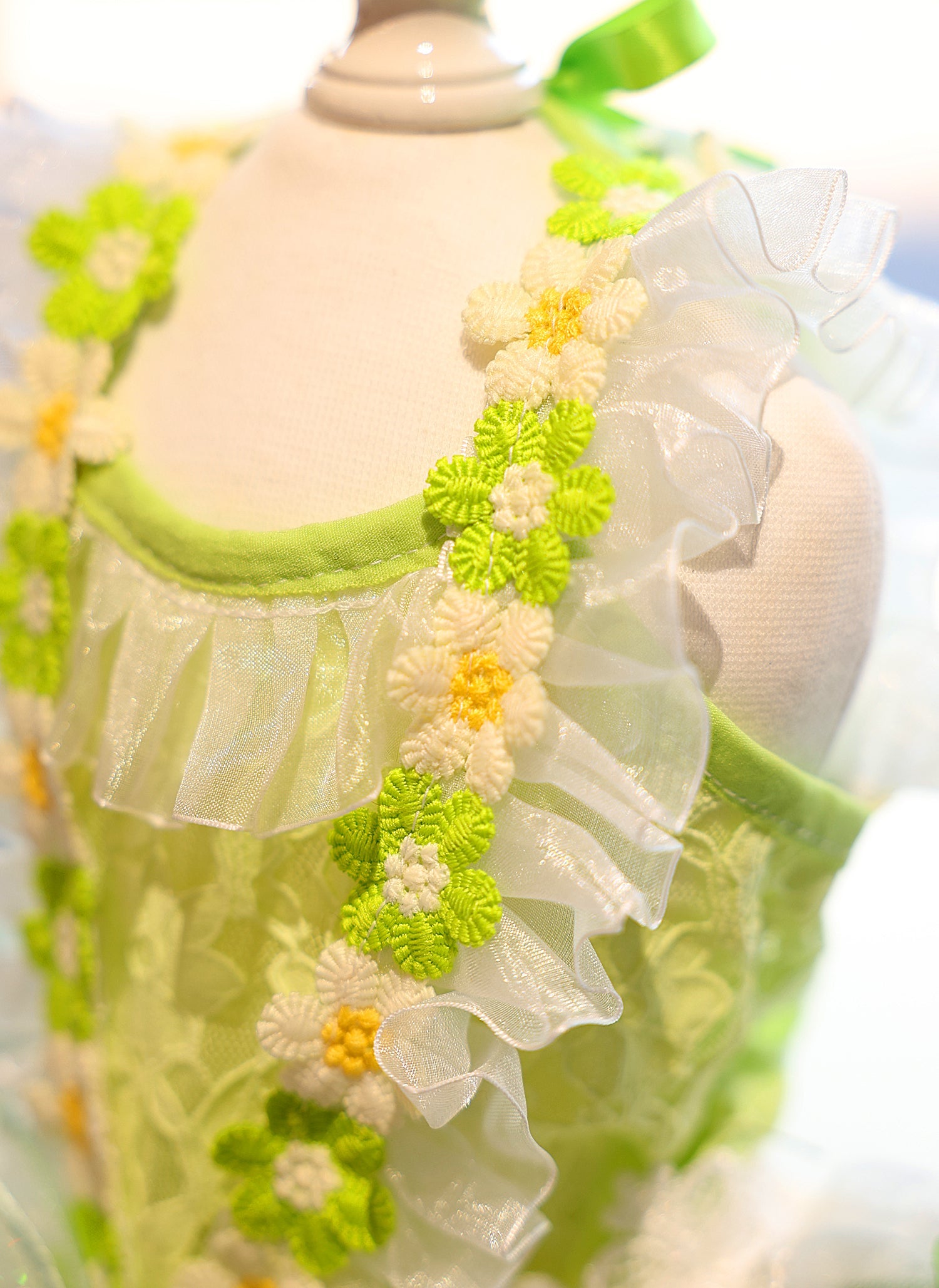 Dog Fairy Tutu Dress with Butterfly & 3D Floral Lace