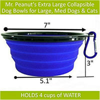 2 Pak XL 34oz Collapsible Travel Bowls for Larger Pets