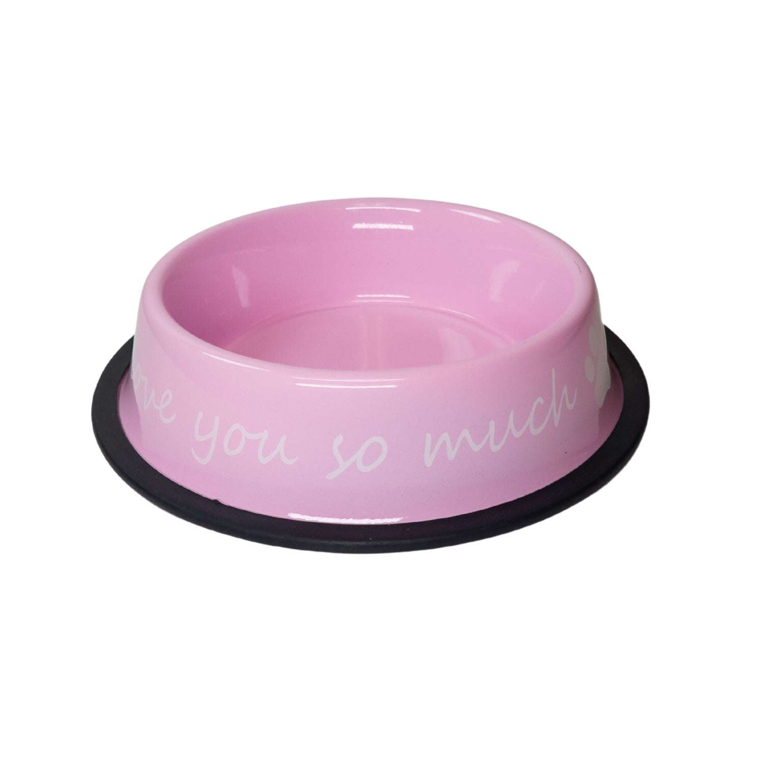 I LOVE YOU SO MUCH Modern Stainless Steel Dog Bowl – 24oz - BIG FRENCHIES