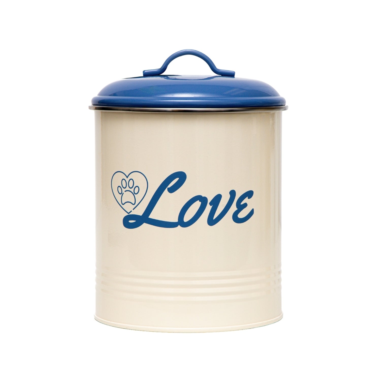Country Living Set of 3 Pet Treat Canisters, Dog Treat Storage – French Blue Lid - BIG FRENCHIES