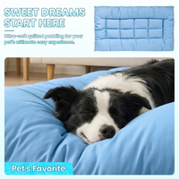 Extra-Large Summer Cooling Mat Dog Sofa Bed,Ultra-Soft, 8 Compartments, Extra-Large Plush Dog Sofa Bed,Super Soft, Thick