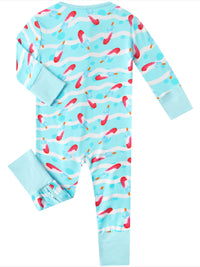 PoshTOT Ice Cream Bamboo Baby Convertible Zippy Romper