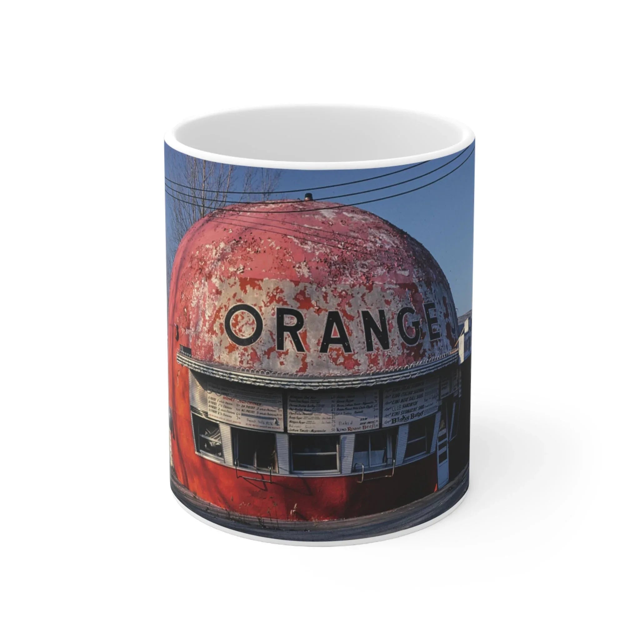 ROADSIDE MUGS - Orange Ceramic Mug 11oz - BIG FRENCHIES