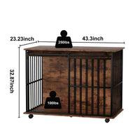 Dog crate furniture, large-sized dog crate suitable for medium to large dogs, wooden dog kennel furniture
