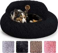 Medium Calming Dog Bed 30in Donut Plush Washable Bed Up to 45lbs