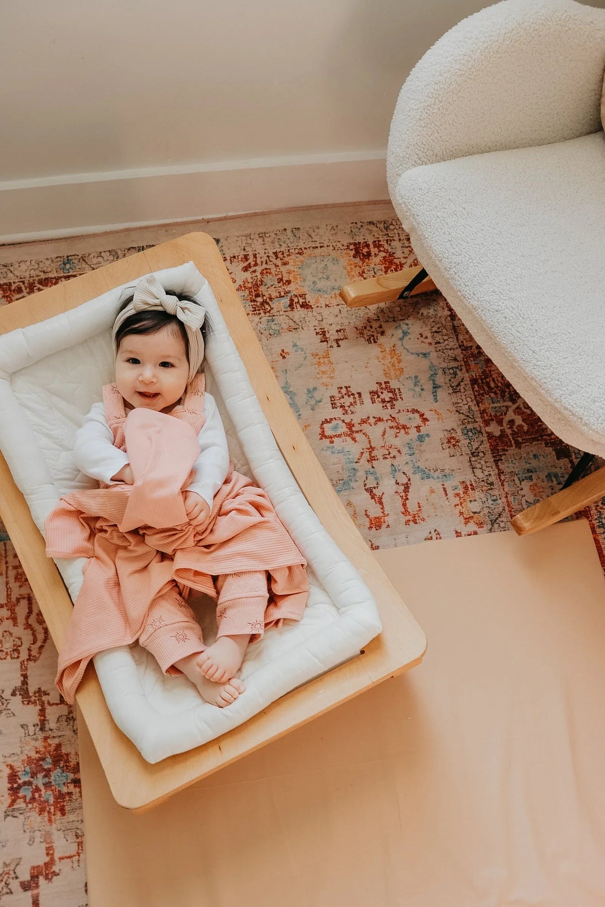 Peony Ribbed Stretch Swaddle - BIG FRENCHIES