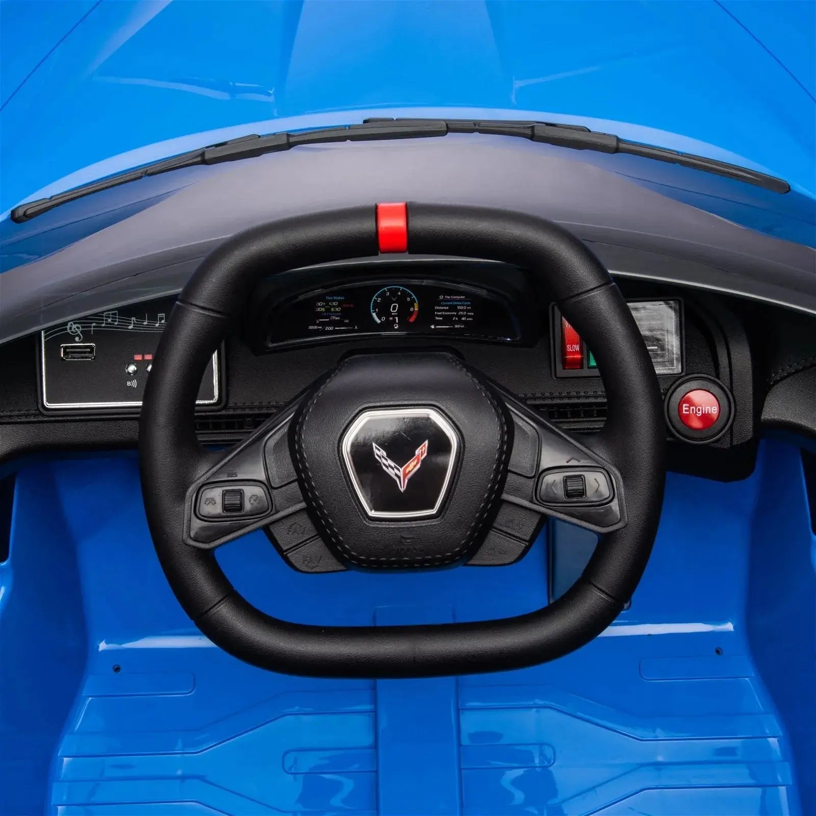 12V Chevrolet Corvette C8 Stingray 1-Seater Kids Ride-On Car - BIG FRENCHIES