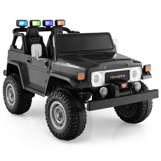 12V 2-Seat Licensed Kids Ride On Toyota FJ40 Car with 2.4G Remote Control-Black - BIG FRENCHIES