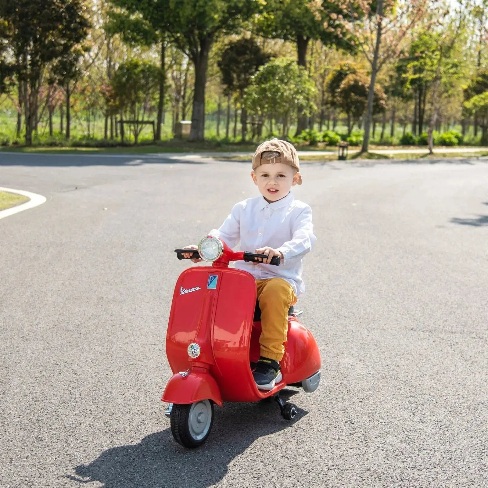12V Kids' Vespa Electric Ride-On Scooter - BIG FRENCHIES