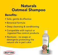 Durvet Naturals Anti-Itch Oatmeal Dog Moisturizing Grooming Shampoo 17 oz.
