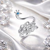 925 Sterling Silver Plated Platinum Pavé Setting CZ Ring for Women