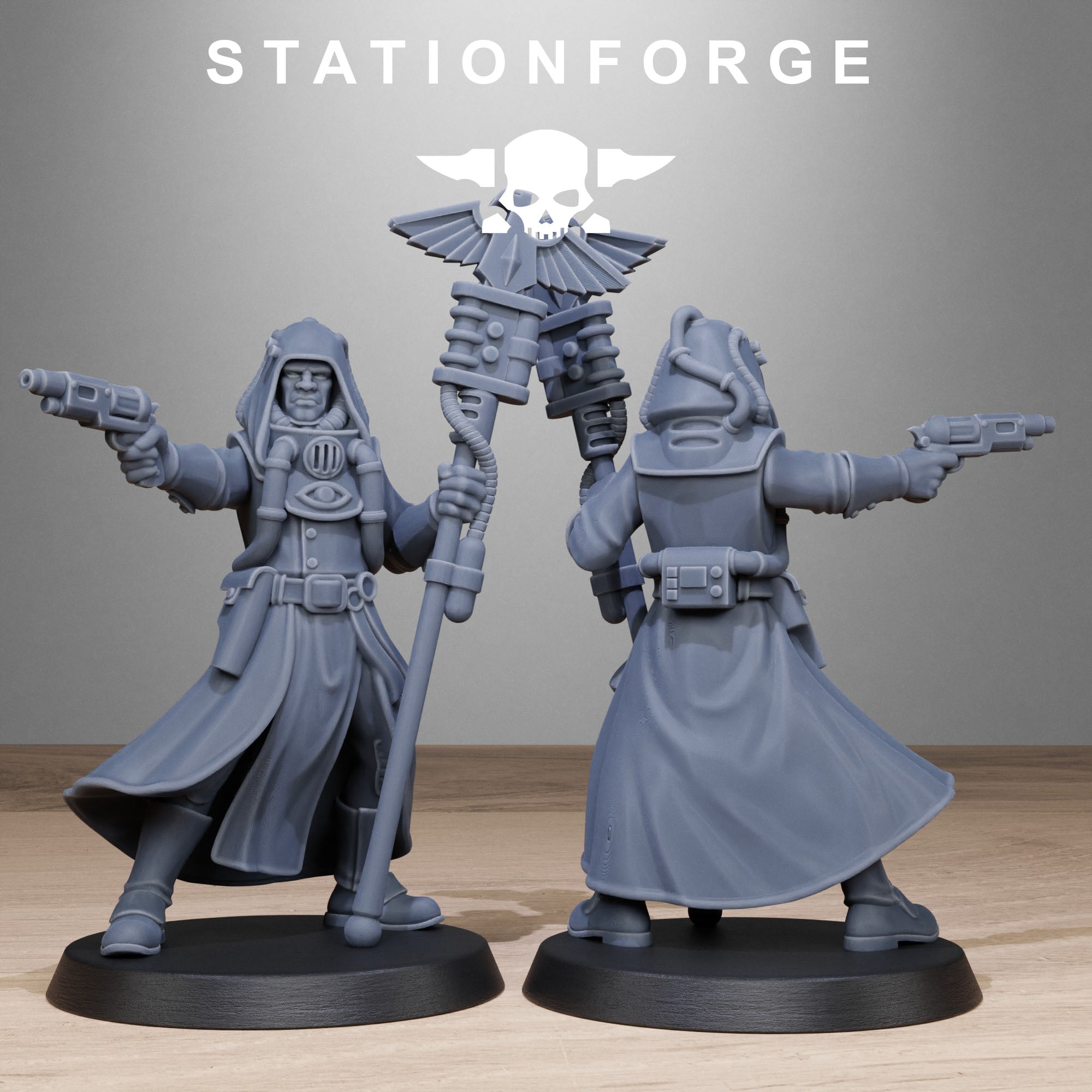3D Printed GrimCorp Seers by StationForge Miniatures