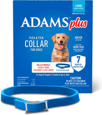 Adams Plus Flea Tick Collar Dogs 7-Month Large Dogs Puppies Kills Fleas Ticks
