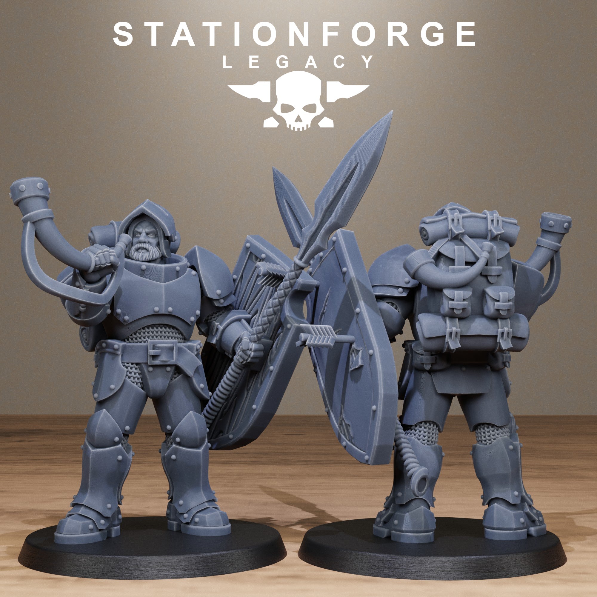 3D Printed Solaris Spearmen by Stationforge Miniatures