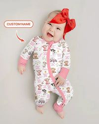 Custom Name God Says I Am Farm Animals Bamboo Convertible Zippy