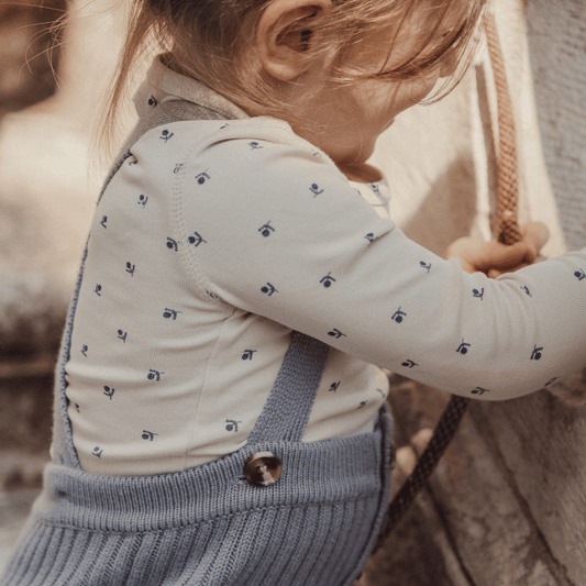 The Printed Bib - Mini Stitch Blue