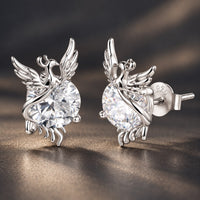 925 Sterling Silver White Gold Plated 1.4x0.9cm Pavé CZ Earrings for Women