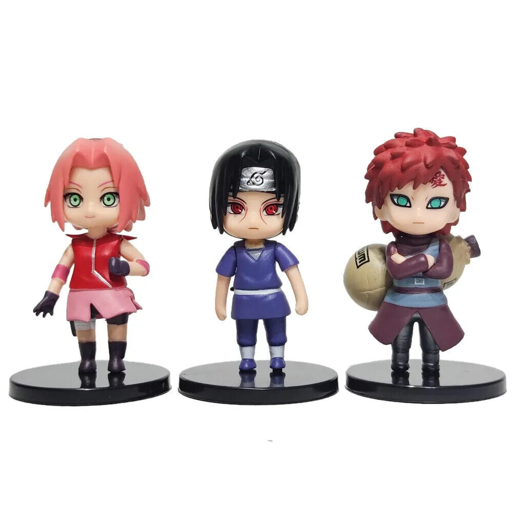 12 pcs set Naruto Shippuden Figurines, Sasuke Itachi Hinata Figure, Anime 3 in