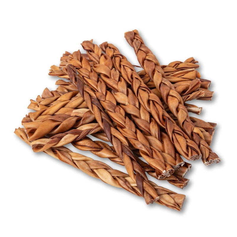 All-Natural Braided Collagen Stick Dog Treats, Supports Joint, Skin & Coat Health – 12-Inch Standard (25/Case) - BIG FRENCHIES