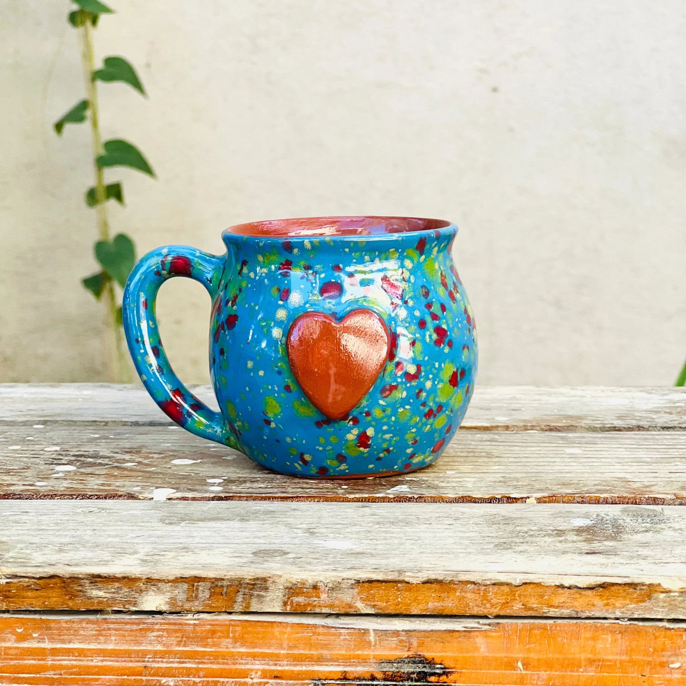 Calliope Heart Mug - Blue Explosion - BIG FRENCHIES
